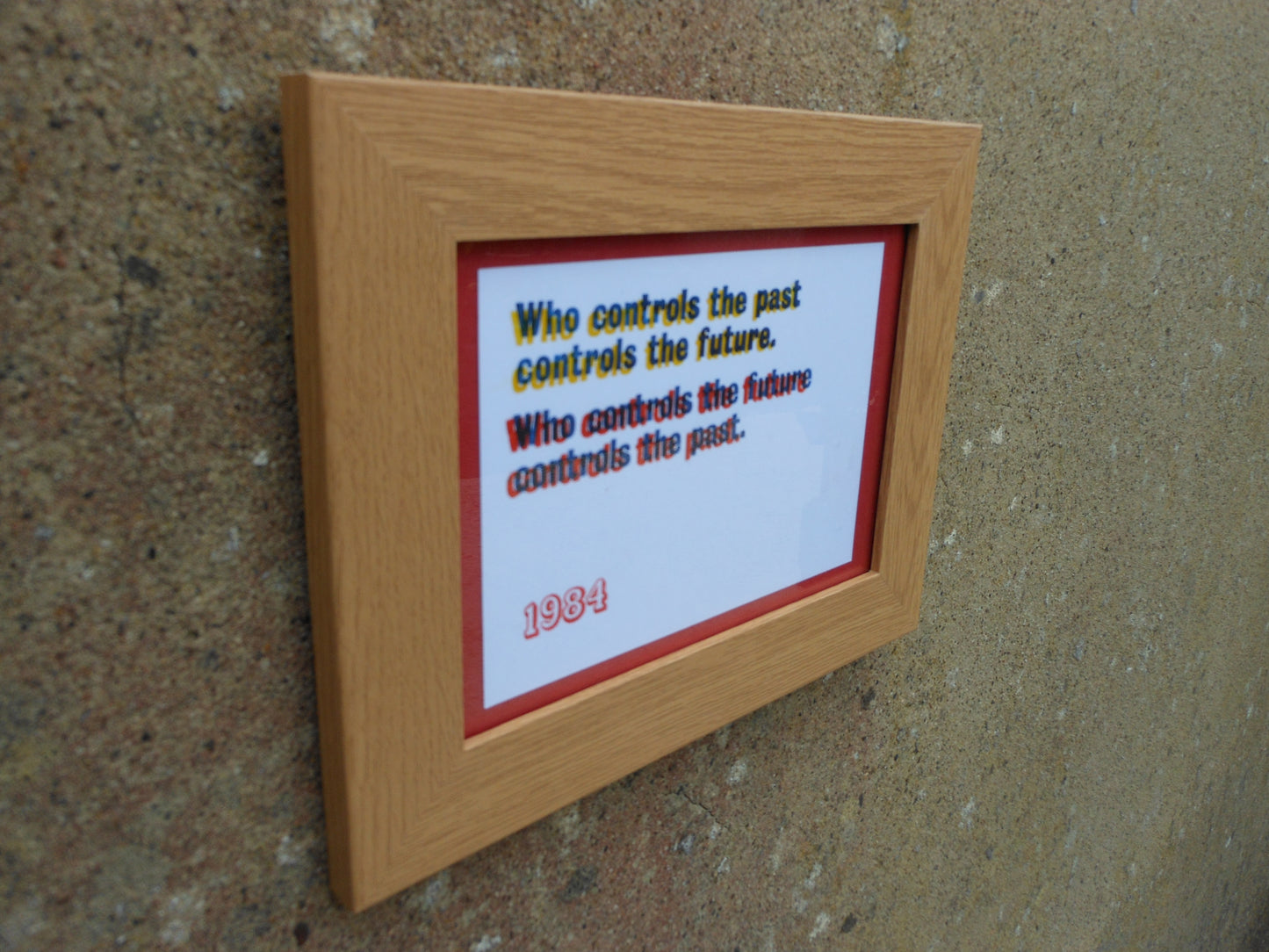 Who Controls the Past Postcard - No 1984 Printed