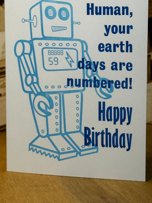 Robot Birthday Card