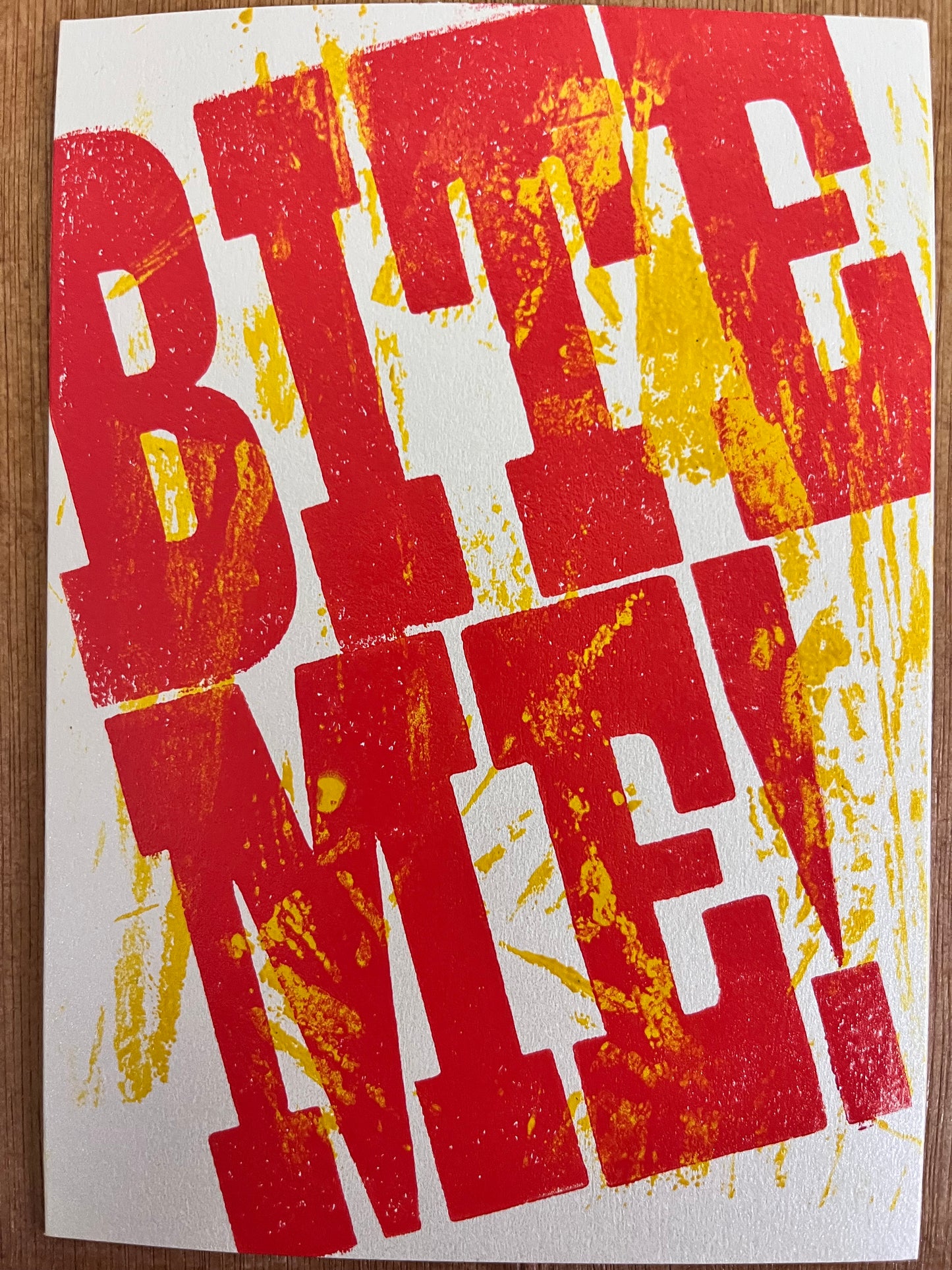Oh Bite Me! greetings card