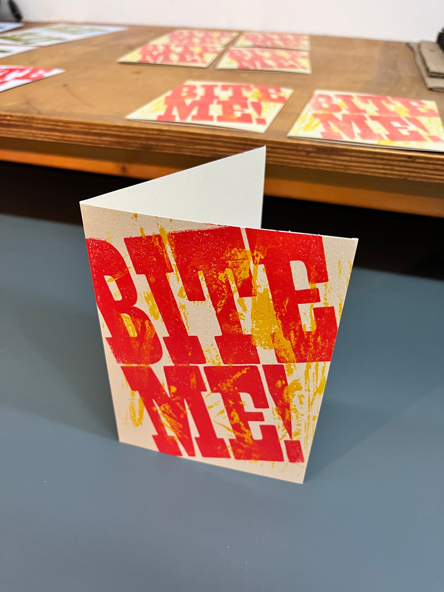 Oh Bite Me! greetings card