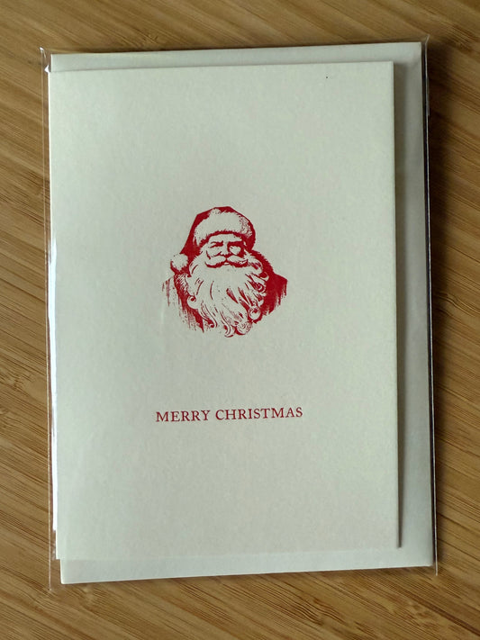 Merry Christmas Card - Retro Jolly Santa