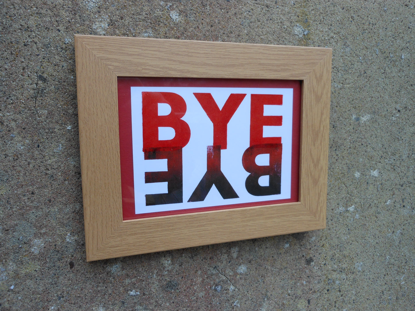Bye Bye Letterpress Postcard