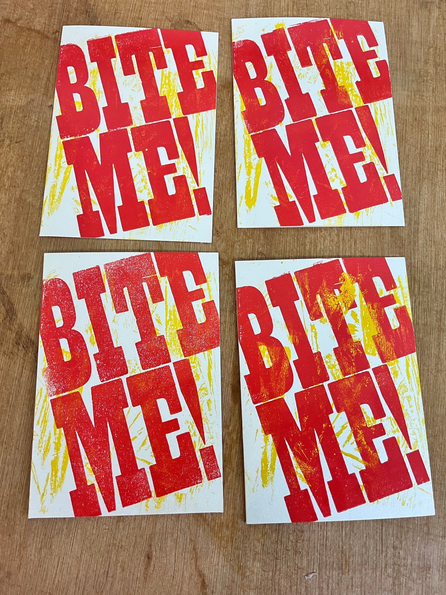 Oh Bite Me! greetings card